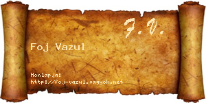 Foj Vazul névjegykártya